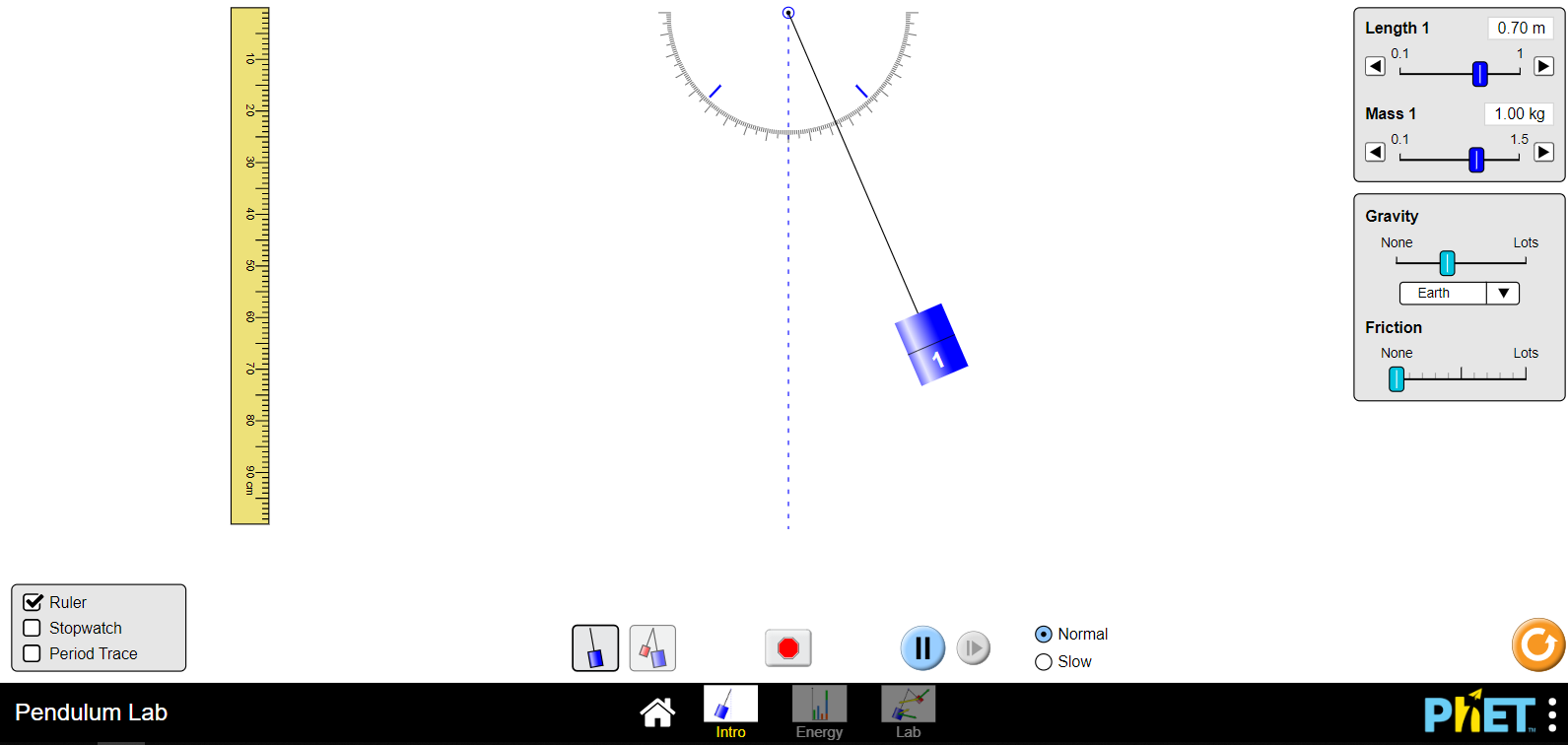 Phet pendulum