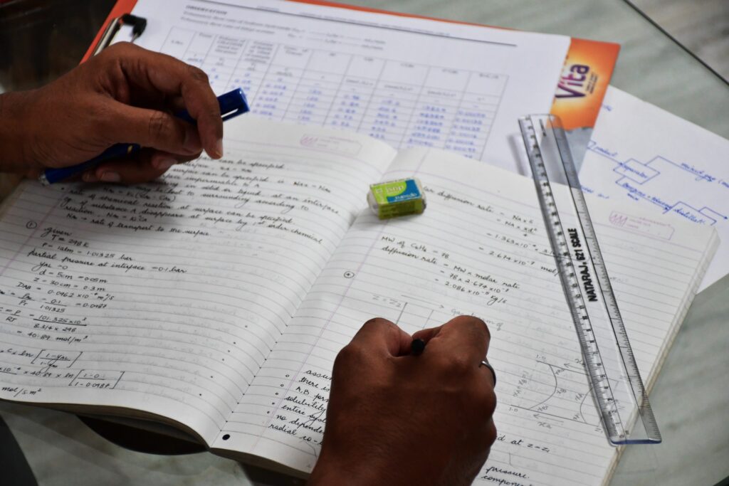 Student doing assignment